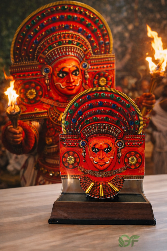 Traditional Theyyam Face Decorative Showpiece