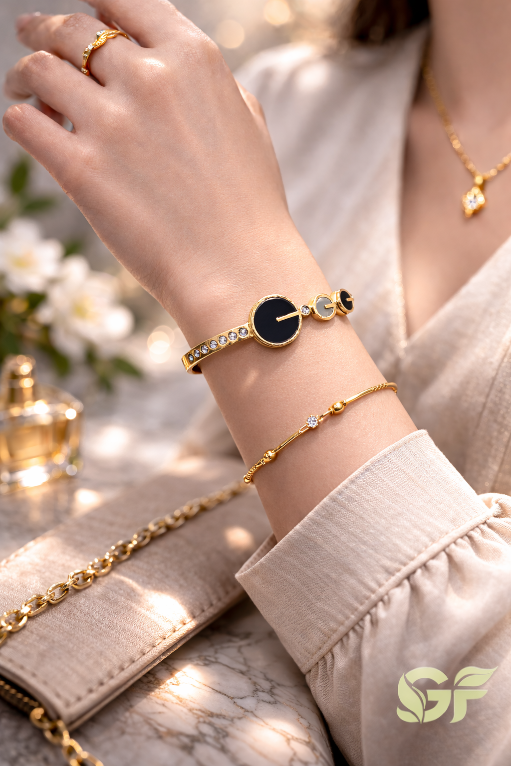 Elegant Adjustable Gold Bracelet
