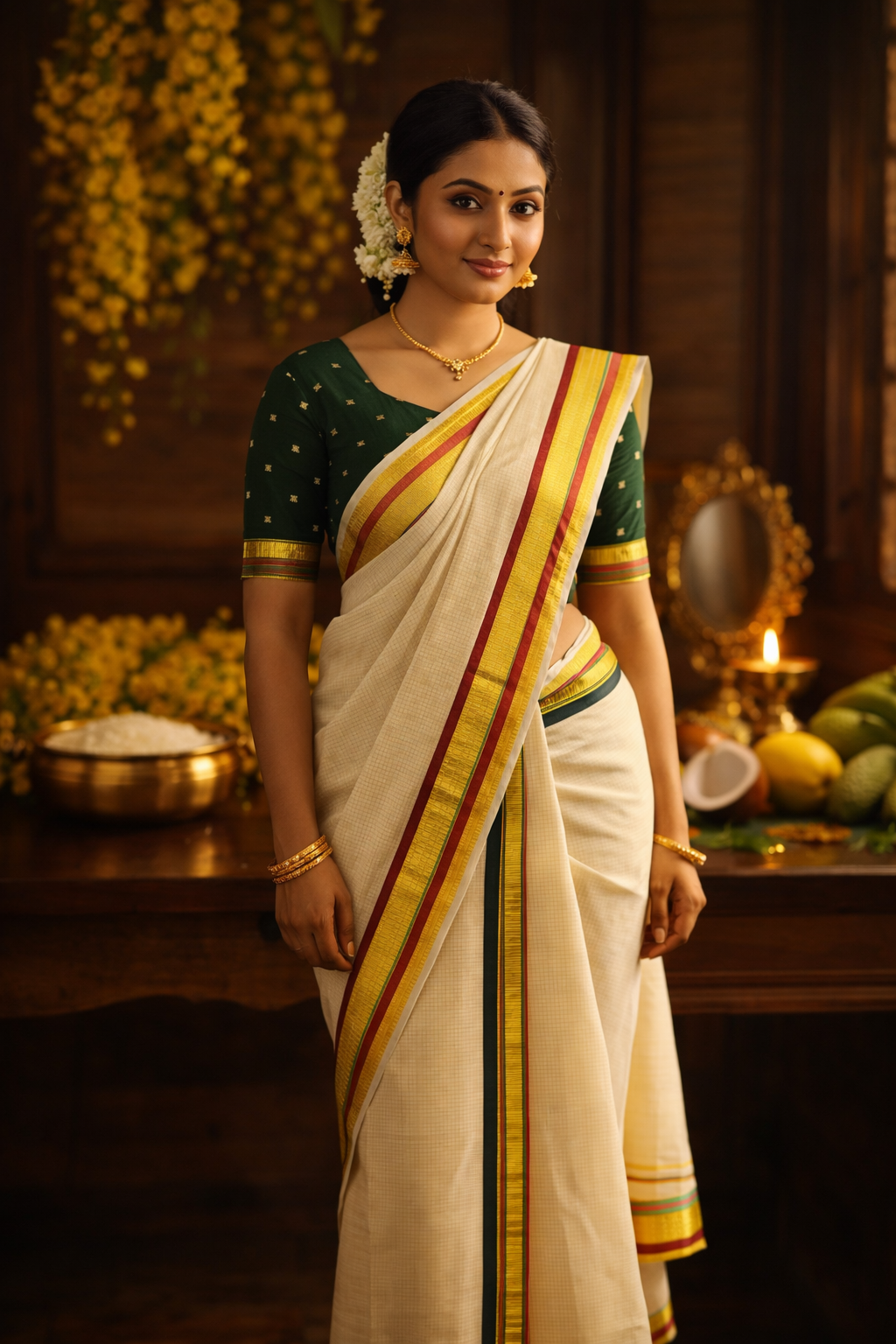 Premium Kerala Kasavu Set Mundu