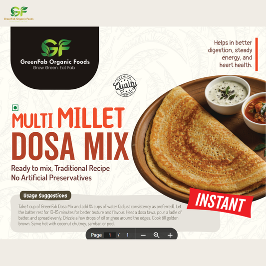 Multi Millet Dosa Mix - Instant Healthy Breakfast Mix