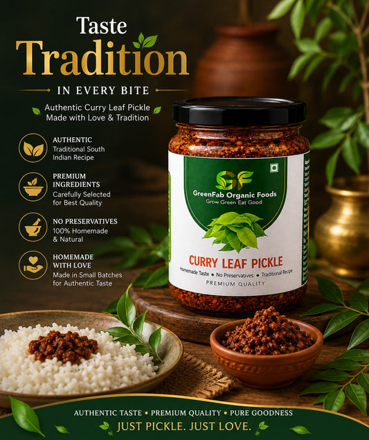 Curry Leaf Pickle 200 gm - Traditional Kerala Health Pickle