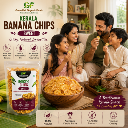 Kerala Banana Chips (Sweet) in Coconut Oil - Authentic Nendran 200 gm