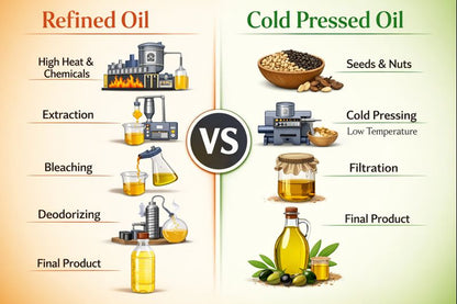 Cold Pressed Coconut Oil - Pure for Cooking, Hair & Skin