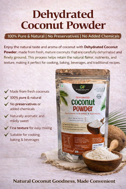 Dehydrated Coconut Powder 200gm - 100% Pure Natural Coconut