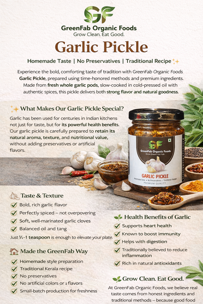 Garlic Pickle 200 gm - Traditional Homemade Immunity Booster