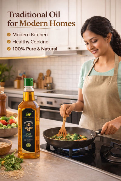 Cold Pressed Sesame Oil - 100% Pure Gingelly Oil