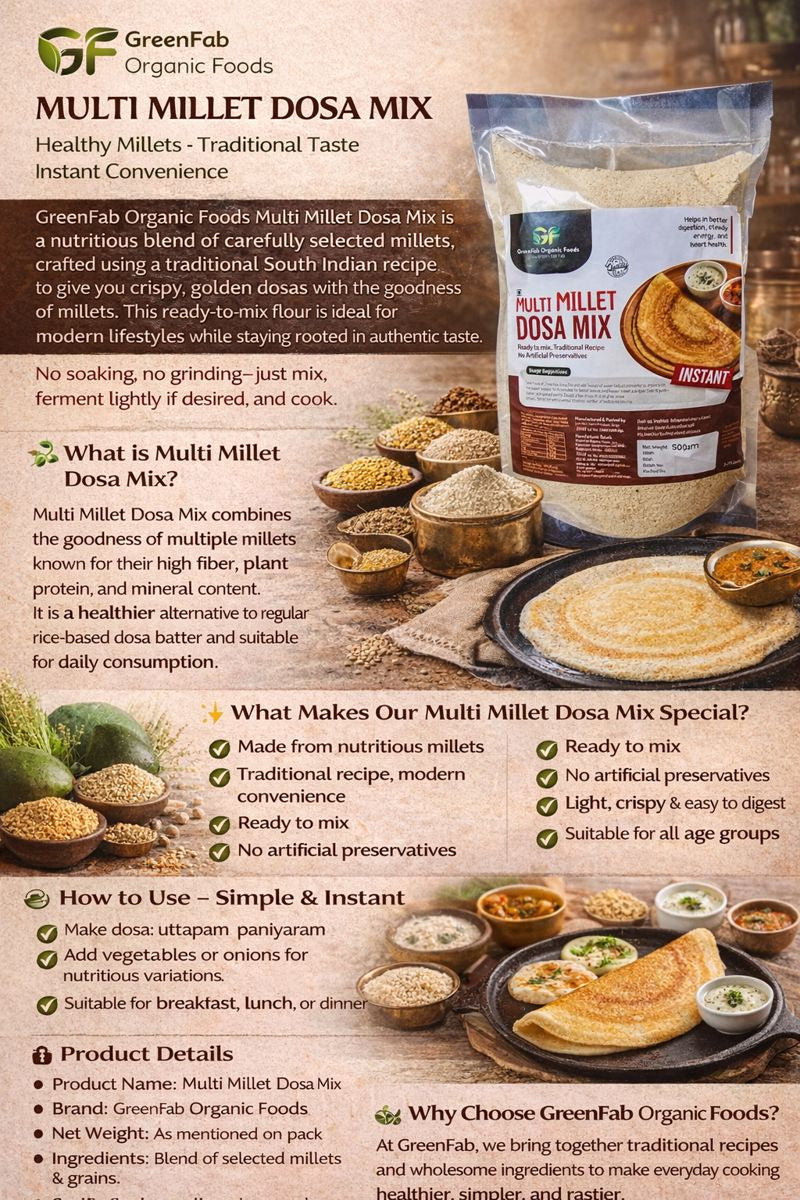 Multi Millet Dosa Mix - Instant Healthy Breakfast Mix