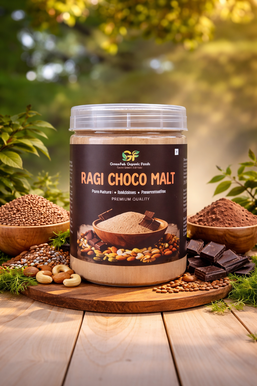 Sprouted Ragi Choco Malt - Organic Finger Millet Health Drink