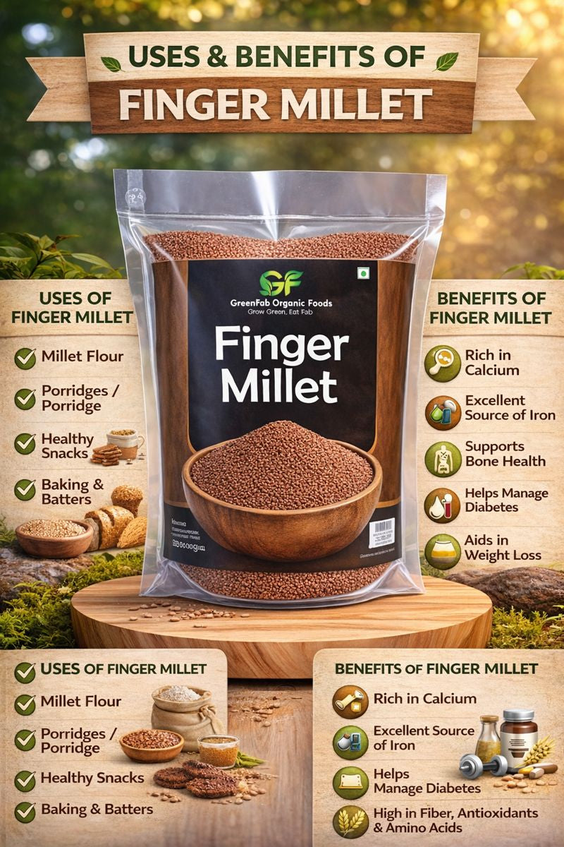 Ragi (Finger Millet) - Rich in Calcium & Iron 500g