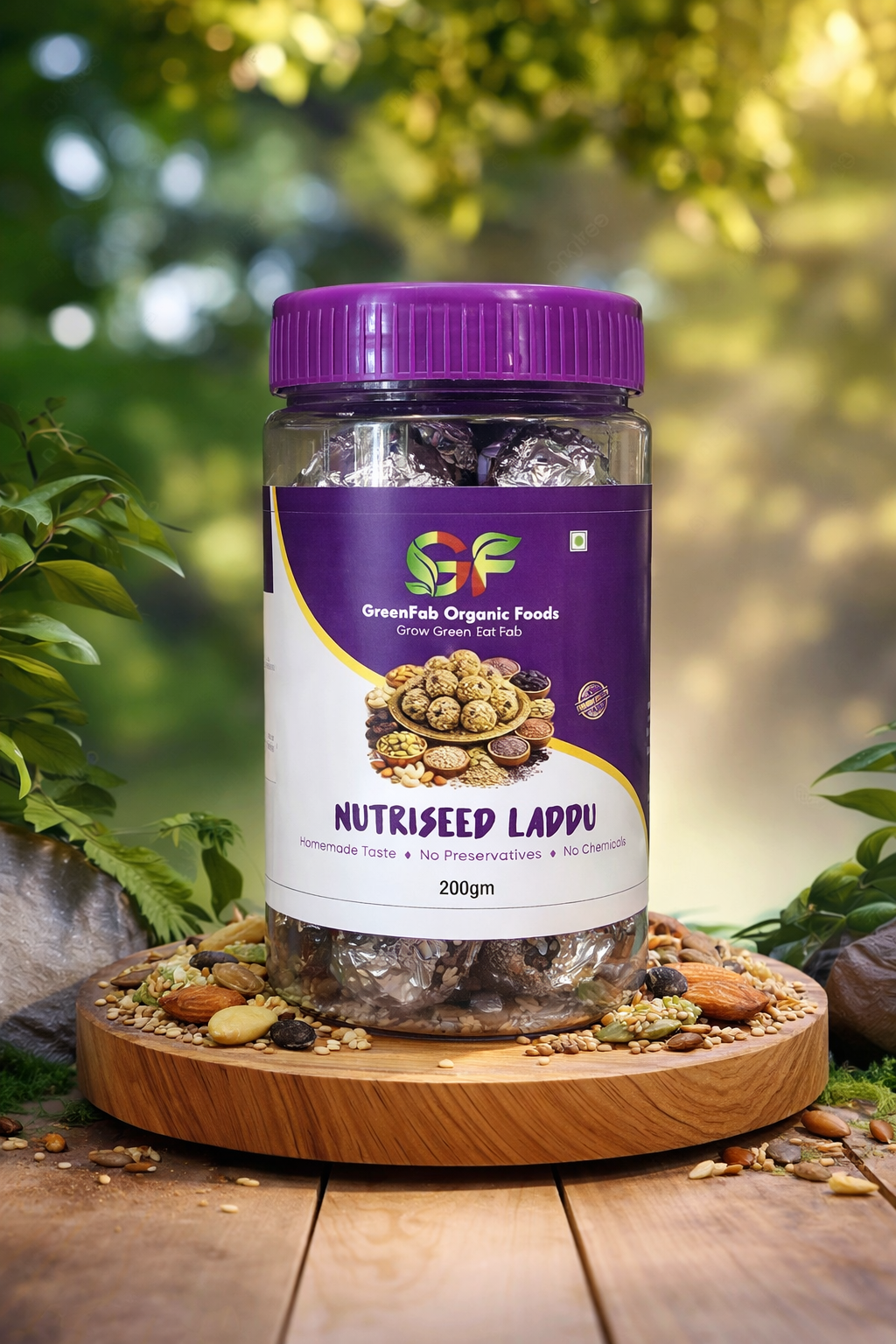 NutriSeed Laddu 190gm - Healthy Nut & Seed Energy Balls