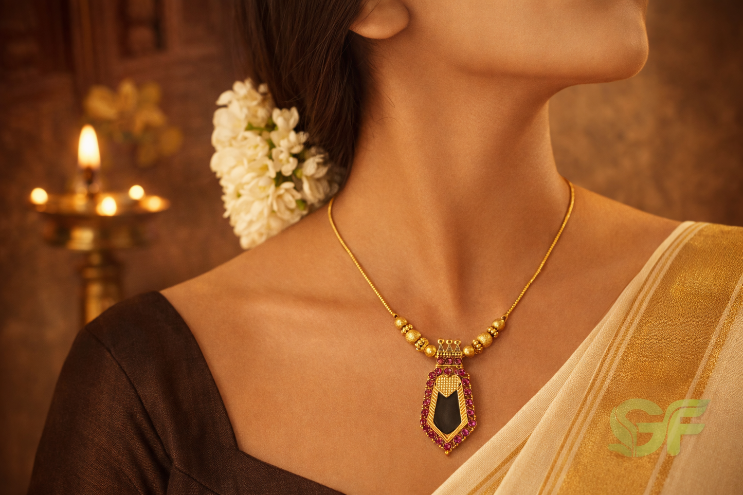 Traditional Nagapadam Pendant Necklace