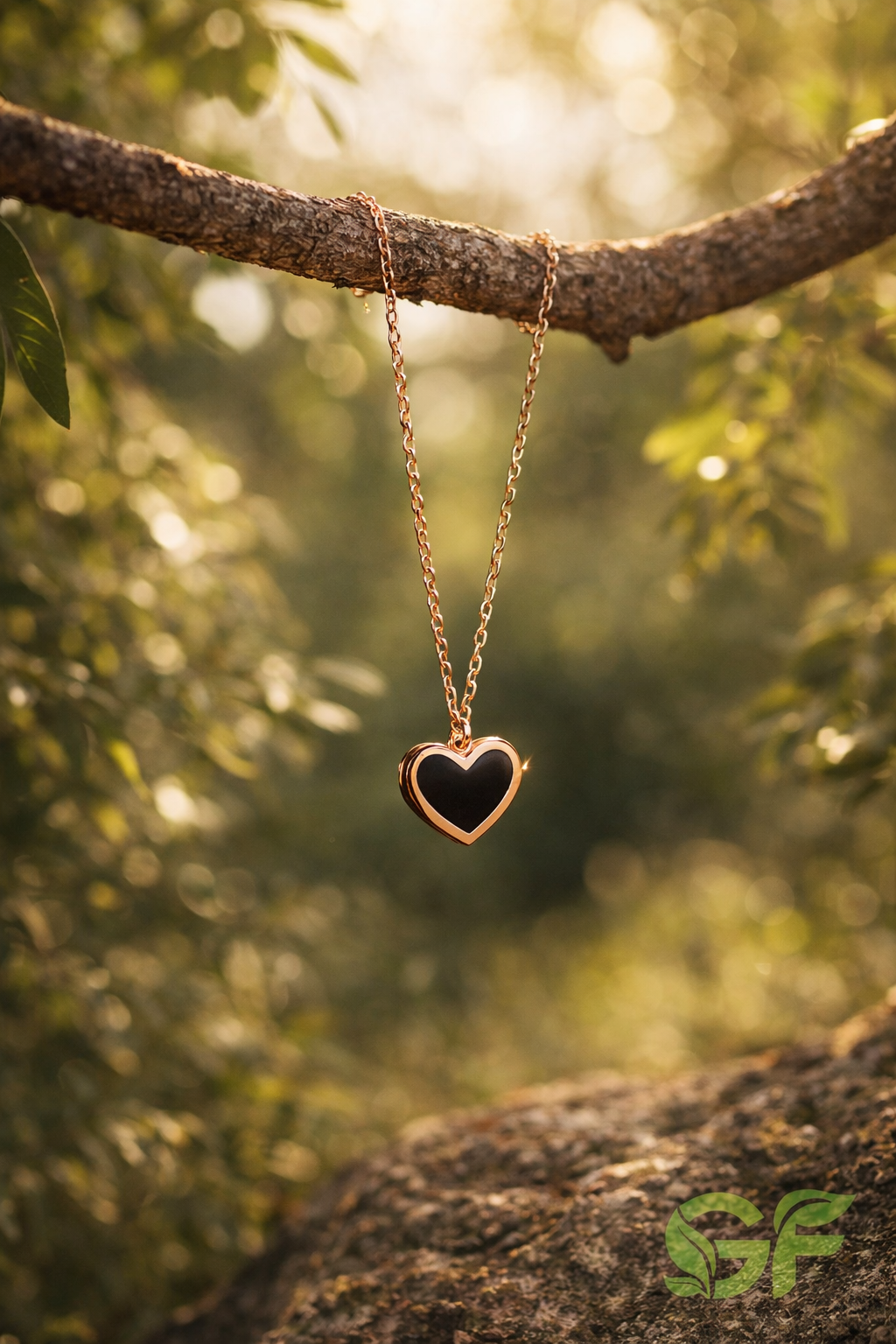 Double-Sided Heart Pendant Necklace