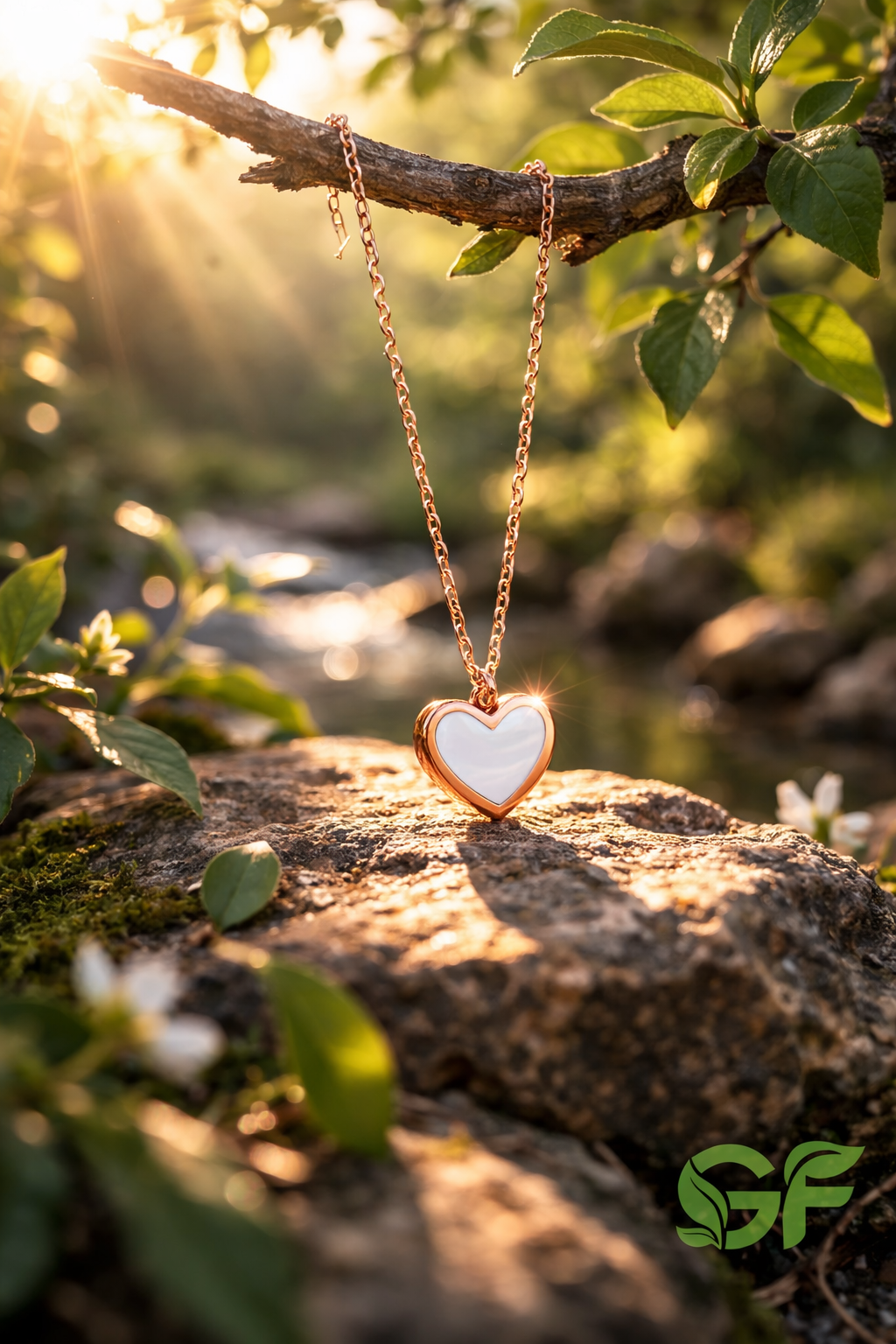 Double-Sided Heart Pendant Necklace