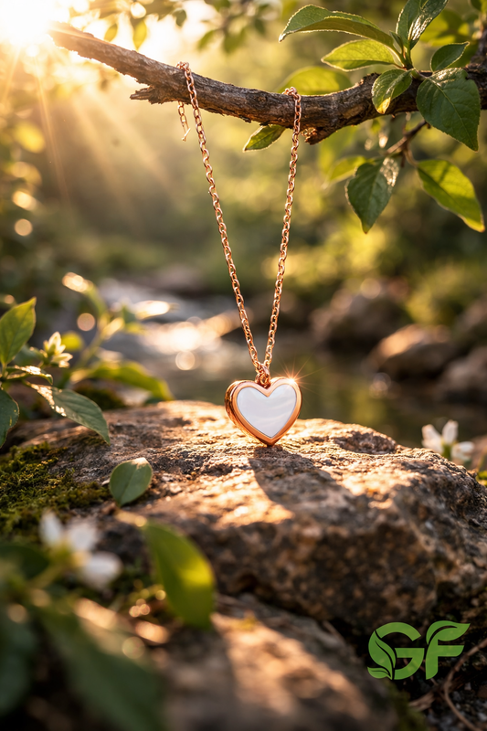Double-Sided Heart Pendant Necklace