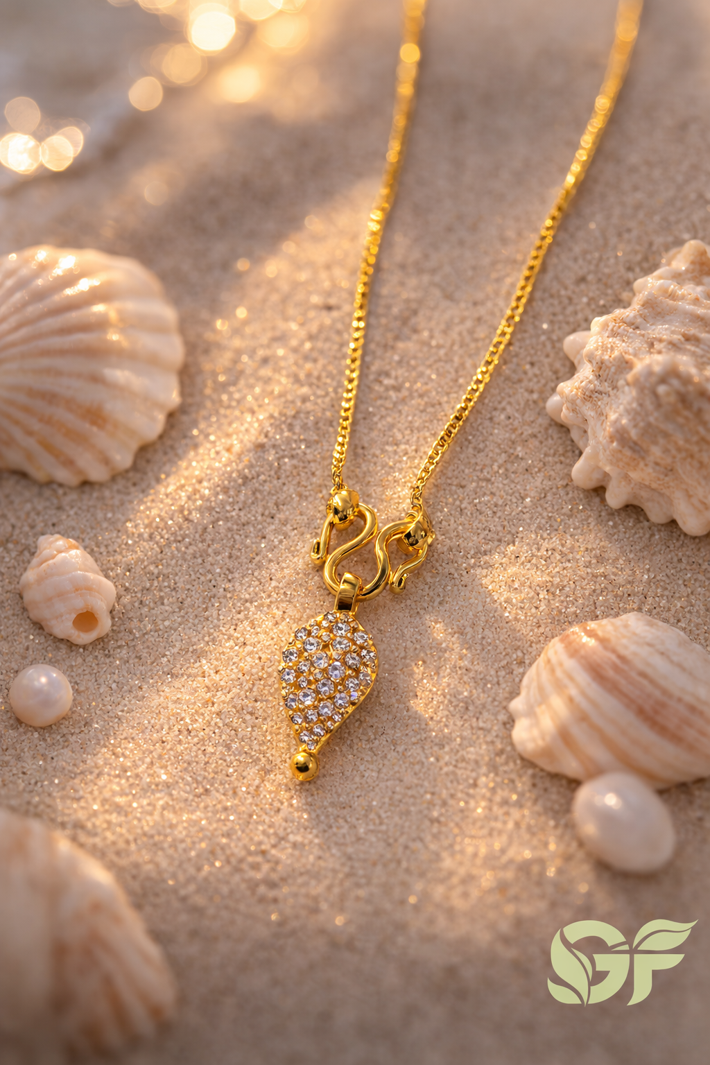 Elegant Crystal Drop Pendant Necklace