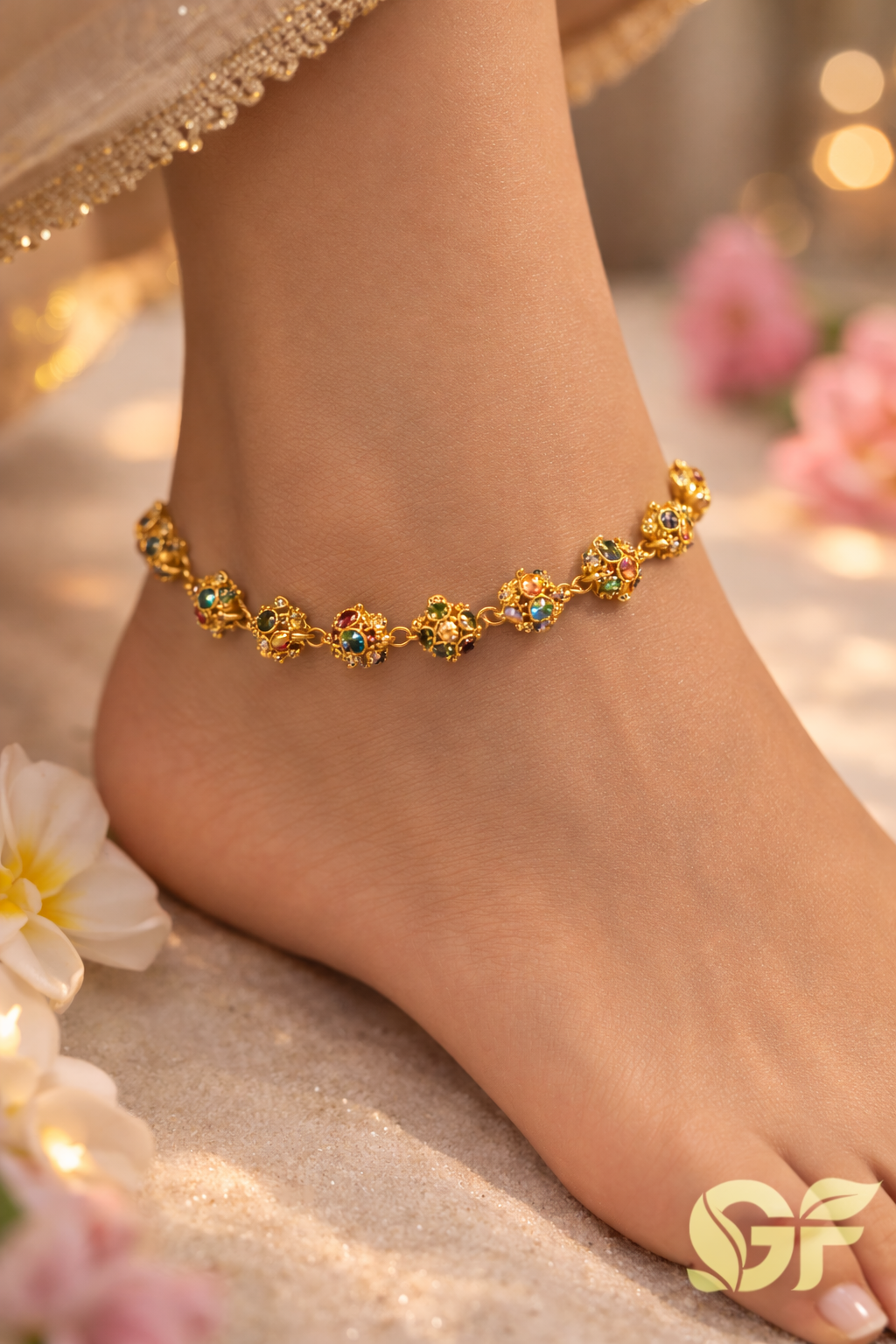 Elegant Multi-Color Crystal Charm Bracelet