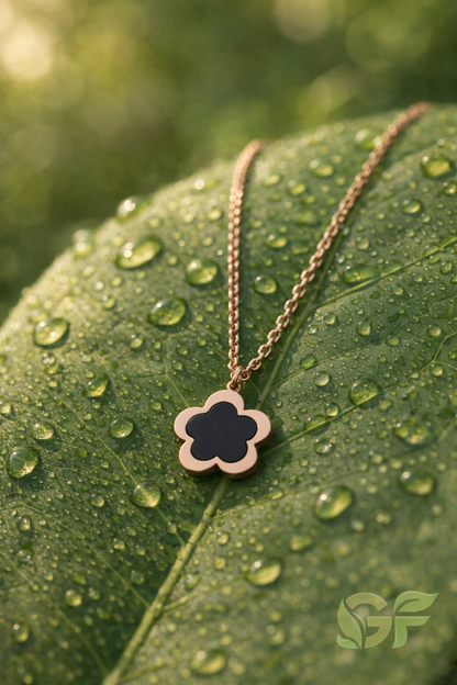 Double-Sided Flover Pendant Necklace
