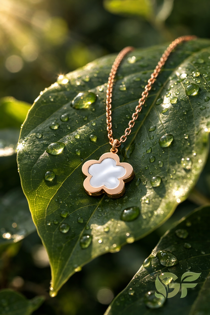 Double-Sided Flover Pendant Necklace