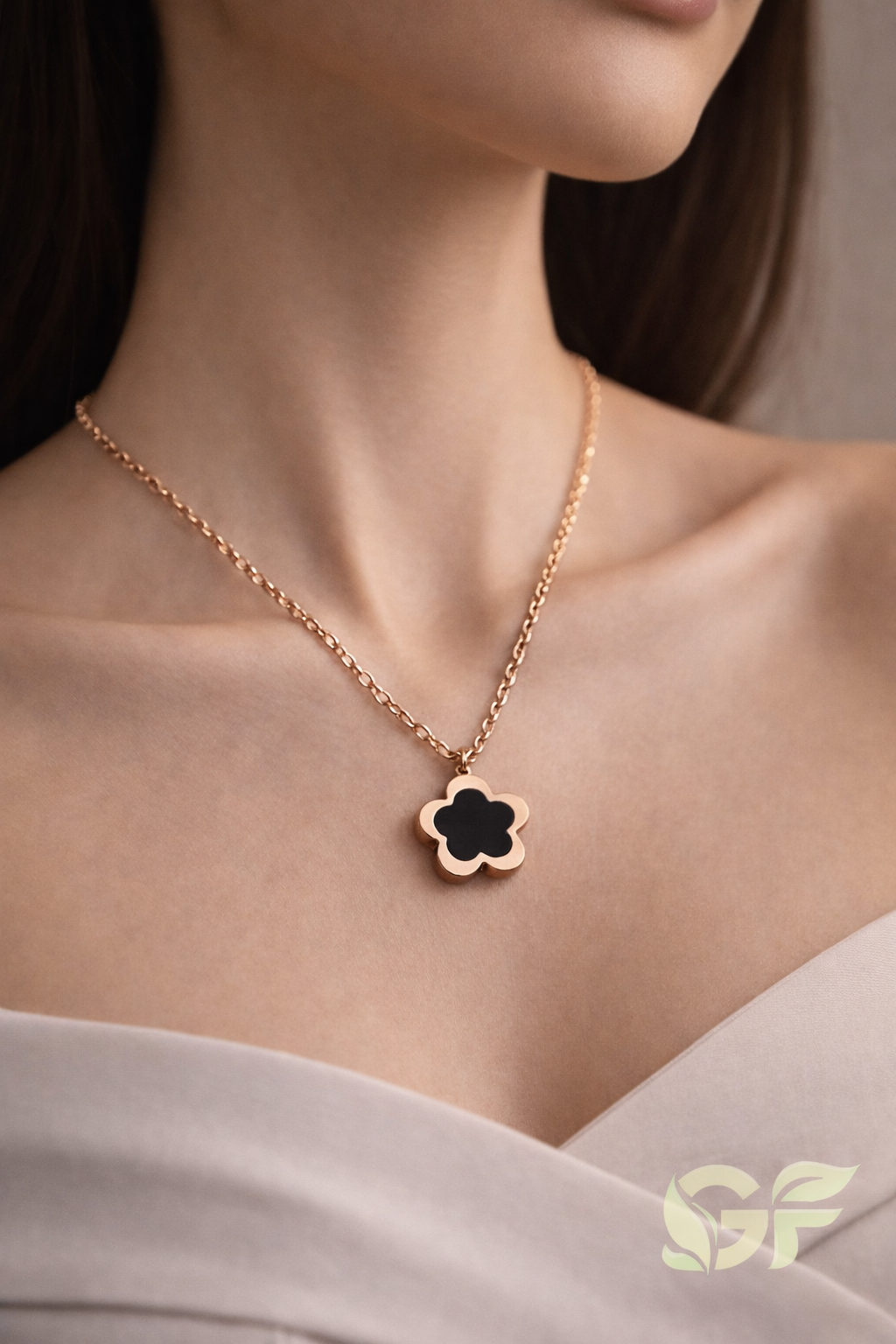 Double-Sided Flover Pendant Necklace
