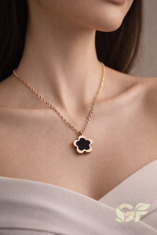 Double-Sided Flover Pendant Necklace