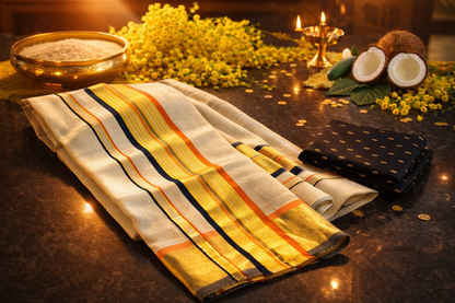 Premium Kerala Kasavu Set Mundu