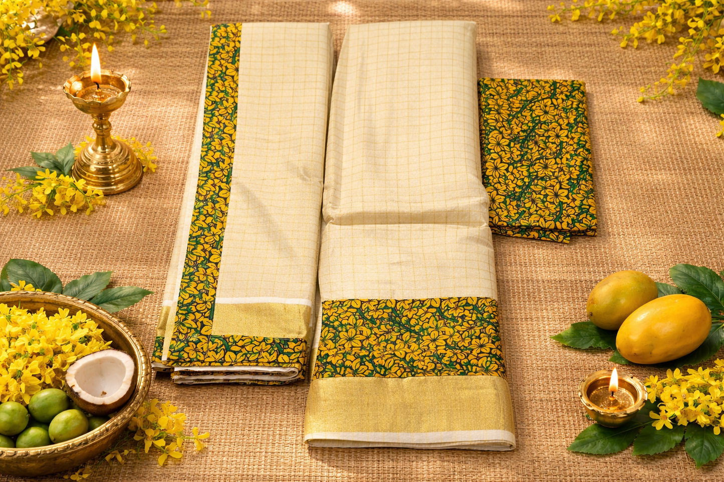 Elegant Kerala Davani – Vishu Special Half Saree