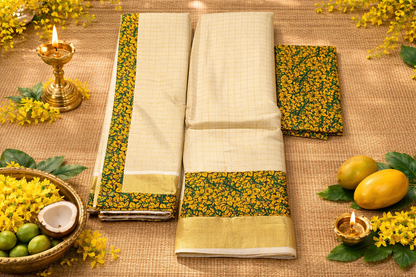 Elegant Kerala Davani – Vishu Special Half Saree