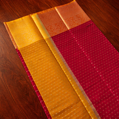 Soft Silk Saree with Kanchipuram Border – Timeless Elegance