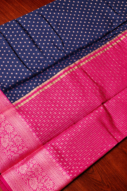 Soft Silk Saree with Kanchipuram Border – Timeless Elegance
