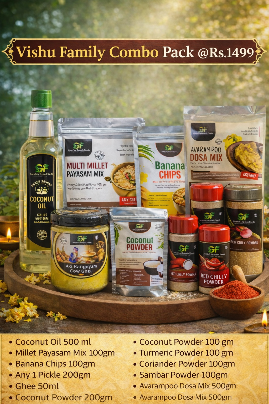 Vishu Family Combo Pack – Complete Organic Kitchen Essentials @Rs.1499