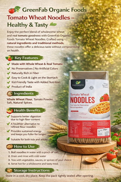 Tomato Wheat Noodles 220gm - Healthy Vegetable Noodles
