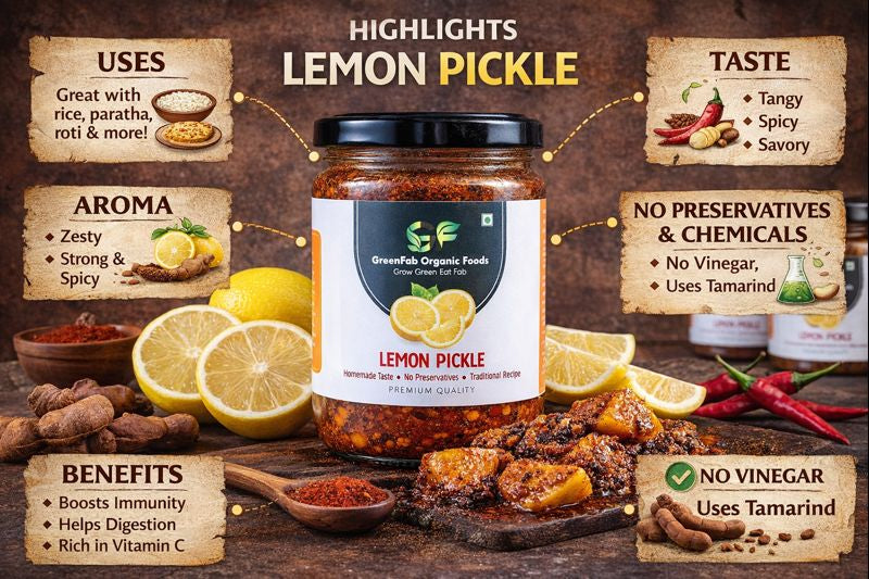 Lemon Pickle 200gm - Traditional Homemade No Vinegar Pickle