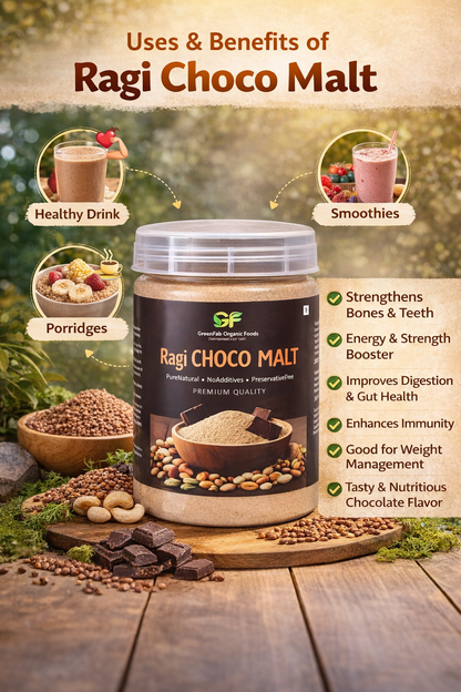 Sprouted Ragi Choco Malt - Organic Finger Millet Health Drink