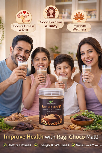 Sprouted Ragi Choco Malt - Organic Finger Millet Health Drink