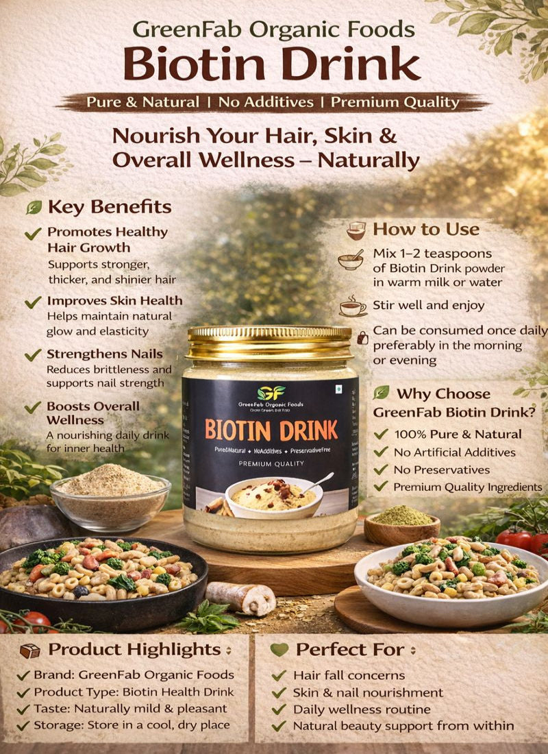 Biotin Drink for Hair Growth & Skin - 100% Natural