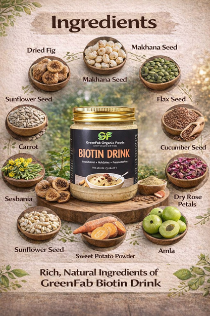 Biotin Drink for Hair Growth & Skin - 100% Natural