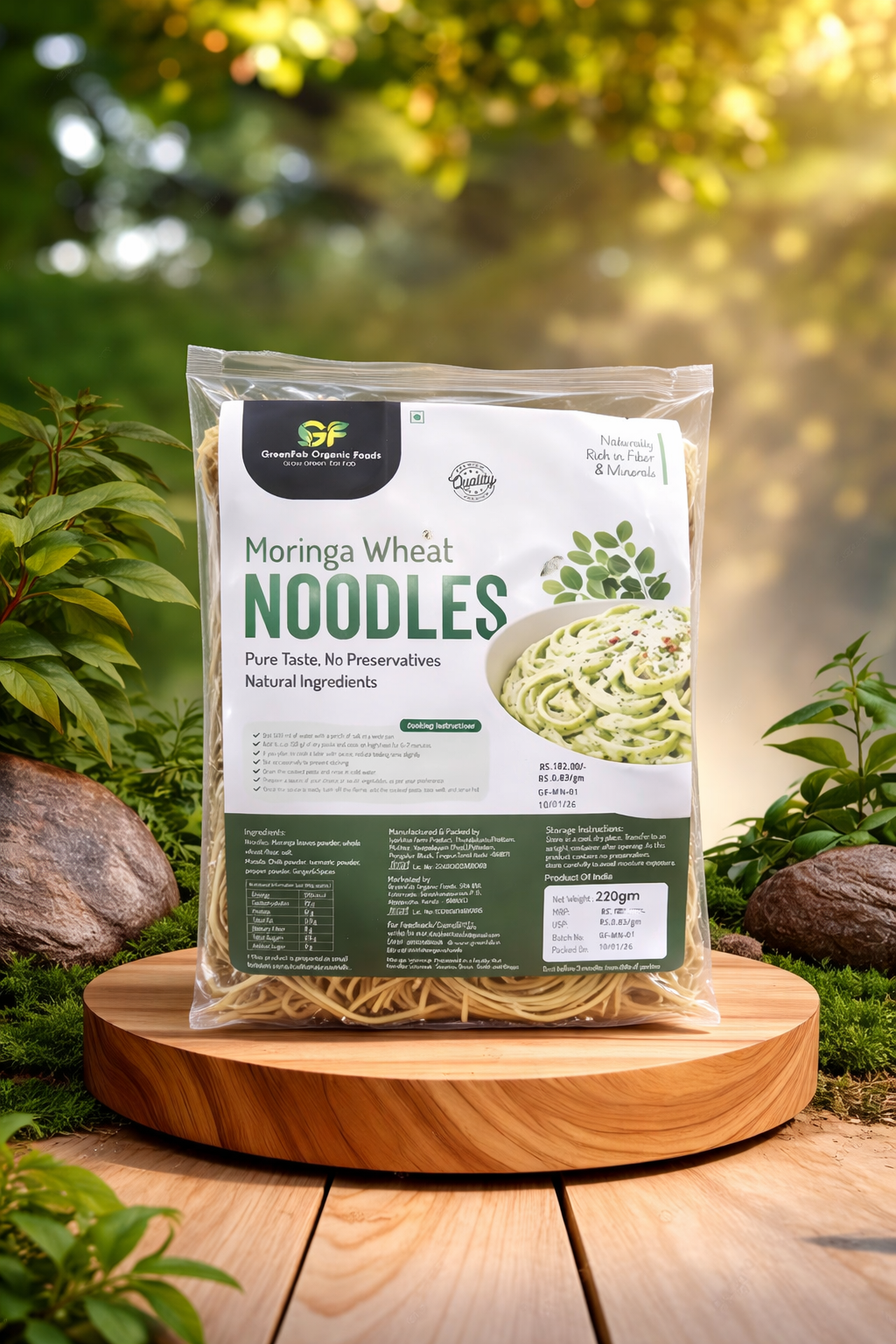 Moringa Wheat Noodles 220gm - Healthy Instant Noodles