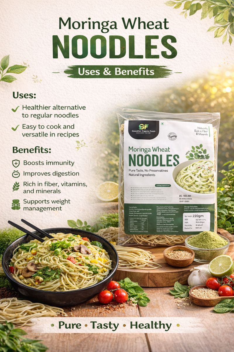 Moringa Wheat Noodles 220gm - Healthy Instant Noodles