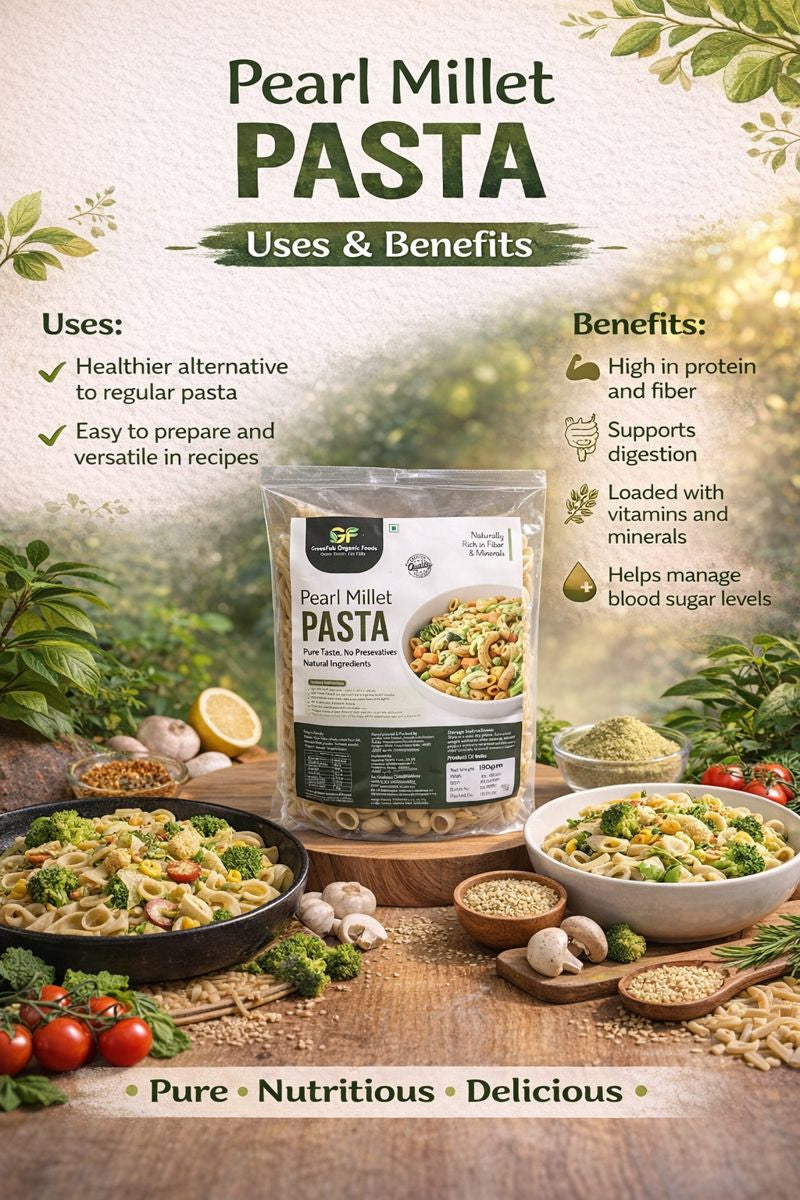 Bajra Pasta (Pearl Millet) 190gm - High Fiber & Protein