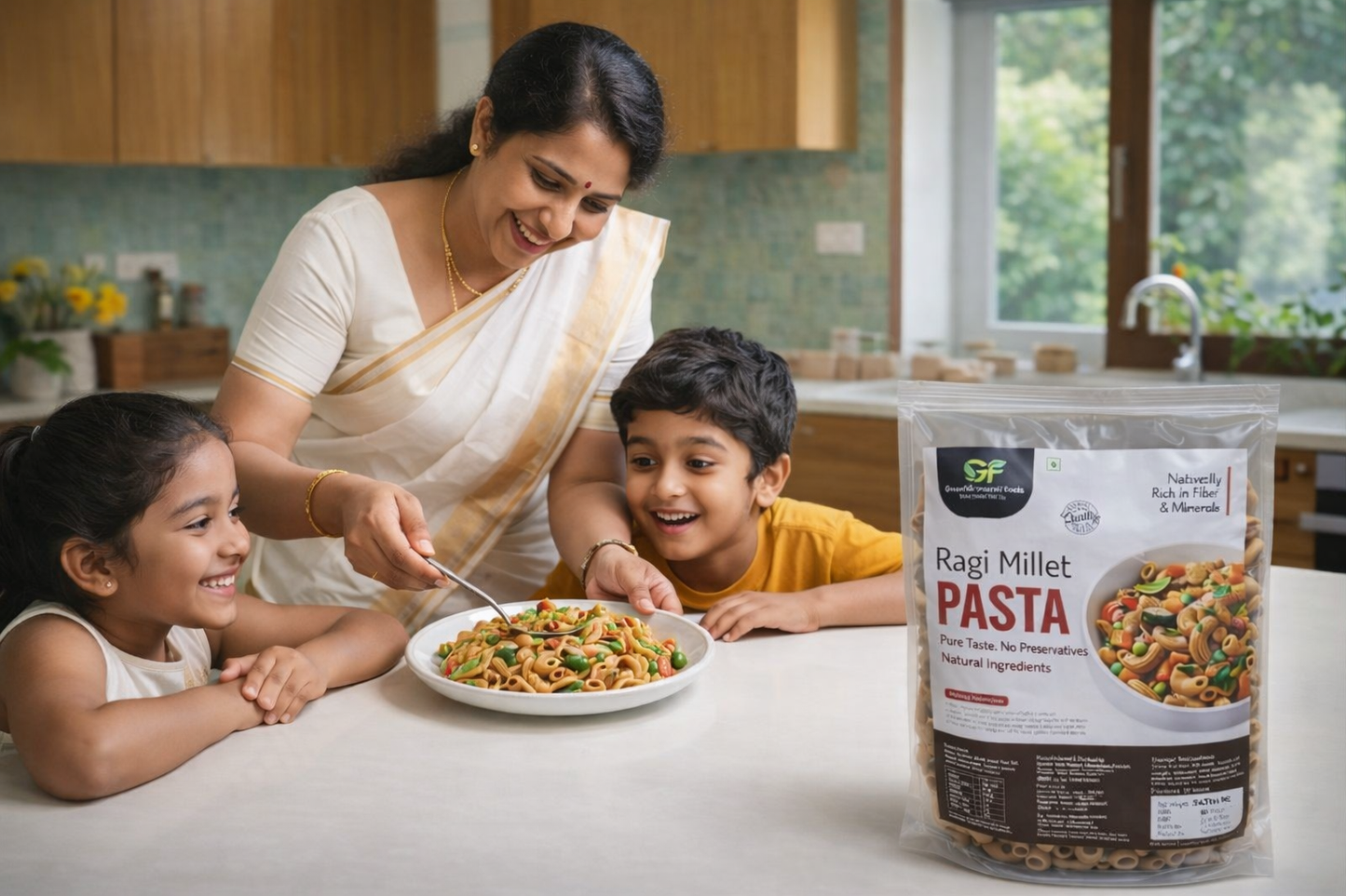 Ragi Pasta 190gm - High Calcium & Fiber Millet Pasta