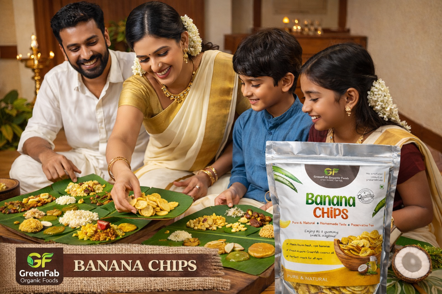 Kerala Banana Chips in Coconut Oil - Authentic Nendran 200 gm