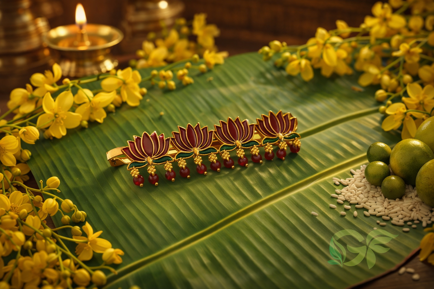 Traditional Lotus Design Hair Clip
