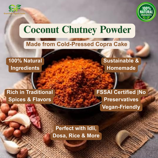 Coconut Chutney Powder (Cold-Pressed Copra Cake Based) 250 gm