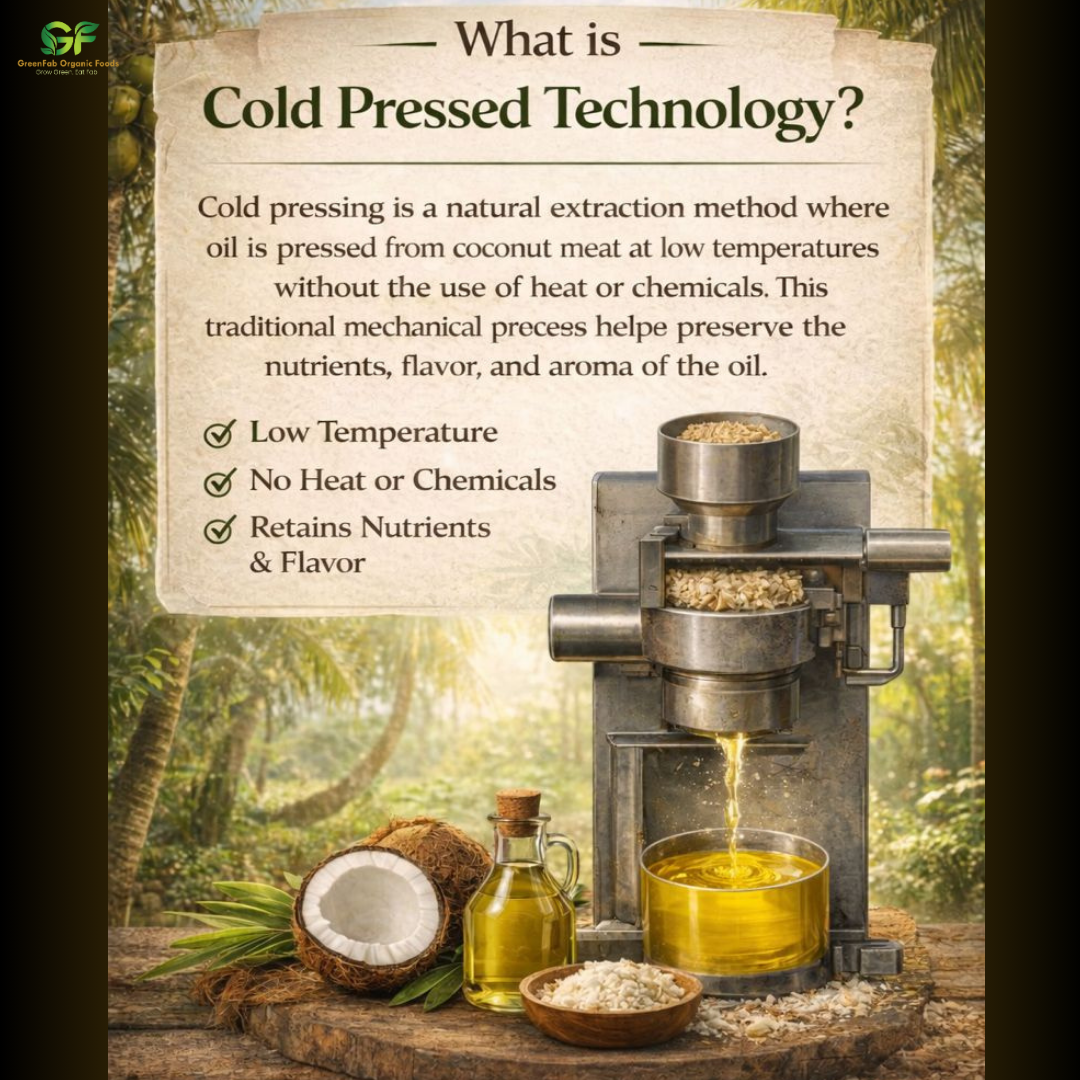 Cold Pressed Coconut Oil - Pure for Cooking, Hair & Skin