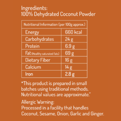 Dehydrated Coconut Powder 200gm - 100% Pure Natural Coconut