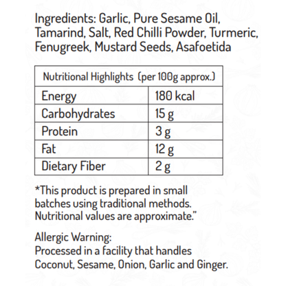 Garlic Pickle 200 gm - Traditional Homemade Immunity Booster