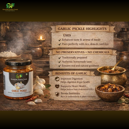 Garlic Pickle 200 gm - Traditional Homemade Immunity Booster
