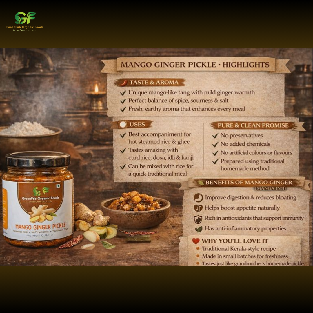 Mango Ginger Pickle (Manga Inji) 200 gm - Traditional Kerala Pickle