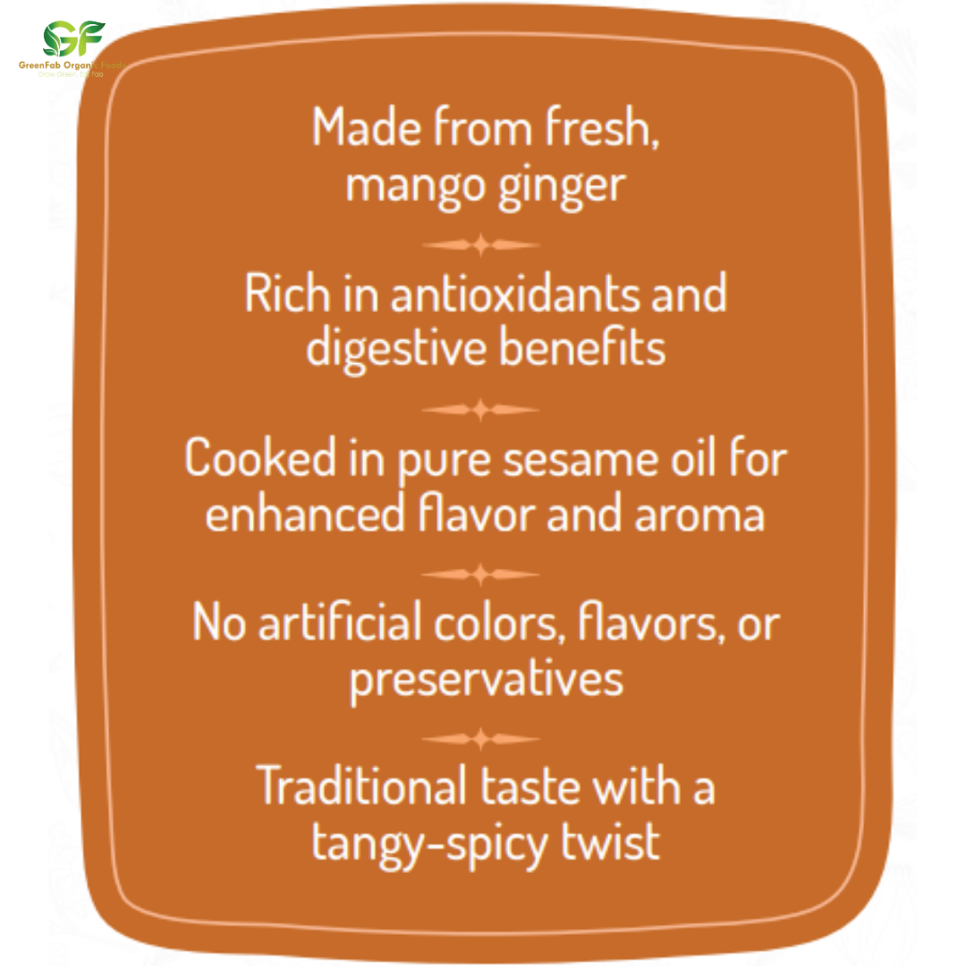 Mango Ginger Pickle (Manga Inji) 200 gm - Traditional Kerala Pickle