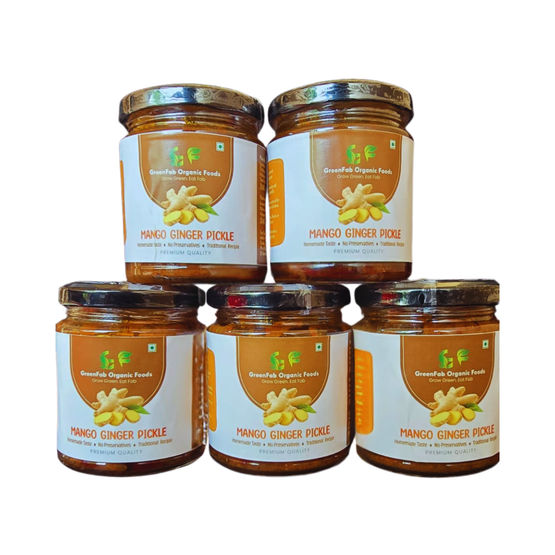 Mango Ginger Pickle (Manga Inji) 200 gm - Traditional Kerala Pickle
